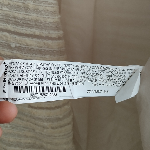 Zara Fantasy Cream Boucle Tweed Open Front Blazer - Picture 8 of 12